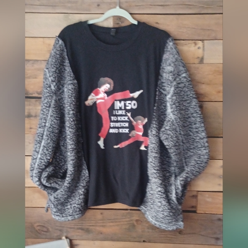Upcycled Graphic T-shirt Top
